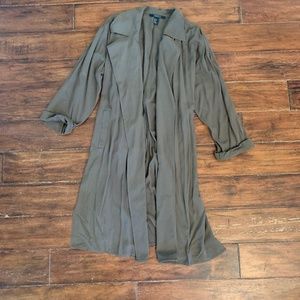 Green Lightweight Trench Coat